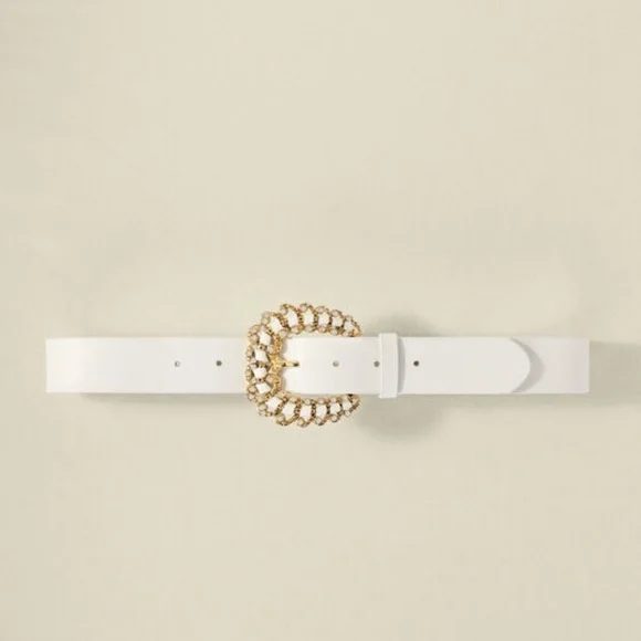 Jewel leather belt